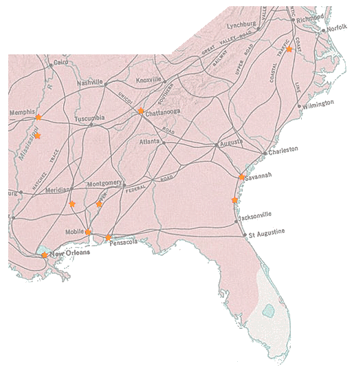 SouthEast migration map