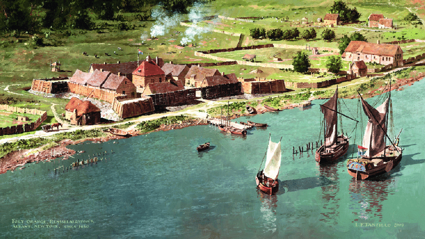 Fort Orange, Rensselaerswijck, and Albany, New York circa 1650