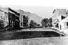 Center of Town, Boulder, Colorado - 1880's (Fonda's Drug Store on left)